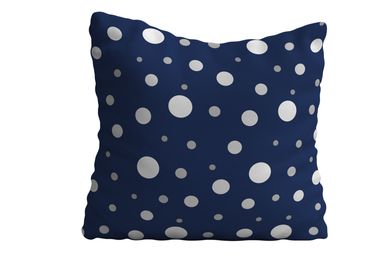 Almofada Veludo Infantil Bolas 42x42 cm Marinho