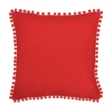 Almofada Pompom 45x45 cm Vermelho