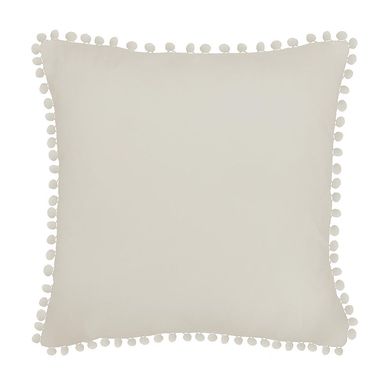 Almofada Pompom 45x45cm Bege