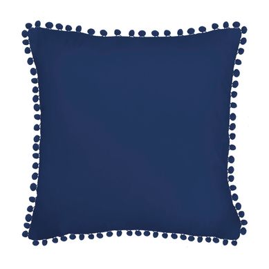 Almofada Pompom 45x45 cm Azul Marinho