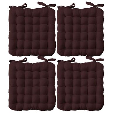 Combo com 4 Futons Suede 40x40cm Marrom