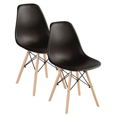 Kit com 2 Cadeiras Eames Preto