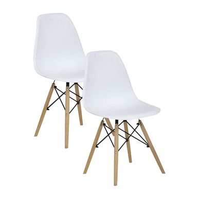 Kit com 2 Cadeiras Eames Branco