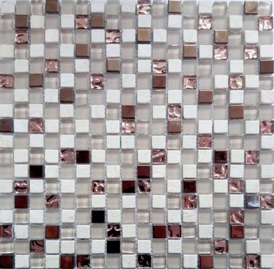 Pastilha Pedra Gs552 30X30 Rose Gold Art Gla