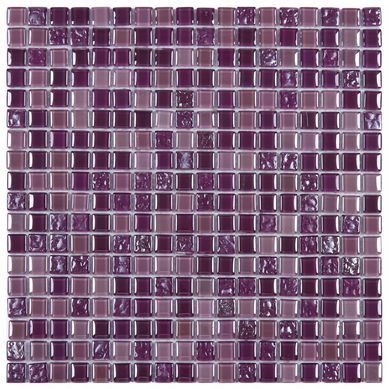 Pastilha Vidro Mix100 30X30 Rosa Met Art Glass