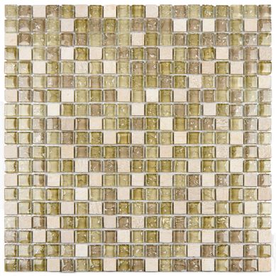Pastilha Vidro Gs302 30X30 Creme Craq Art Glas