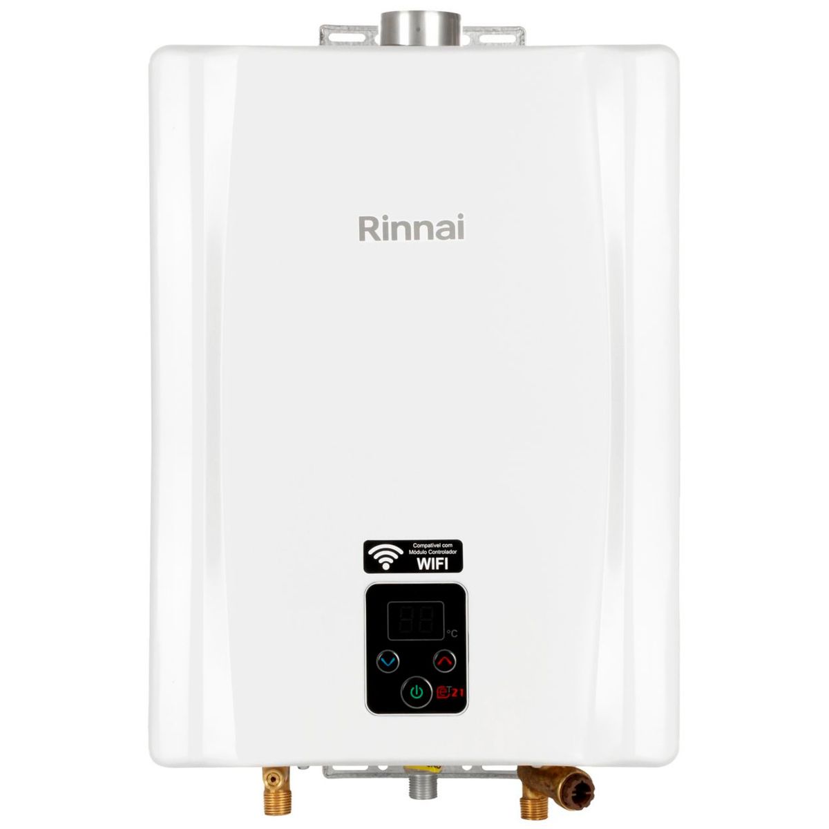 Aquecedor de Água a Gás Bi-Volt Eletrônico GN - 35°C à 60°C -E27, marca Rinnai - Foto Principal