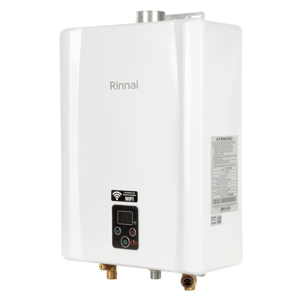 Aquecedor de Água a Gás Bi-Volt Eletrônico GN - 35°C à 60°C -E27, marca Rinnai - Foto 2