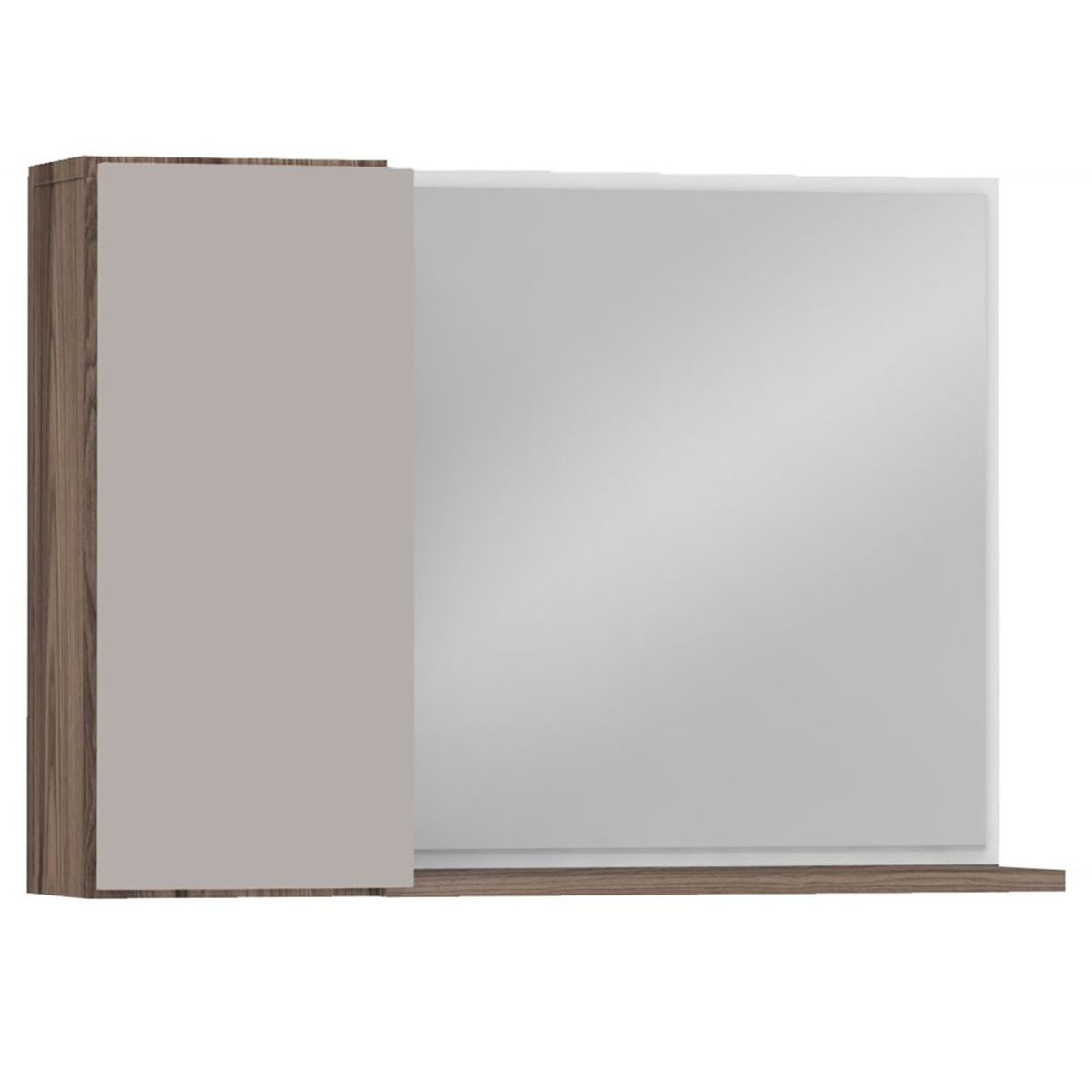 Espelheira de Banheiro com Armarinho 46cm Tamarindo/nude Cozimax, marca Cozimax - Foto 2