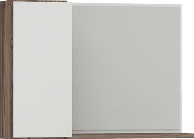 Espelheira Madeira 360 Armarinho Tamarindo com Branco Cozimax