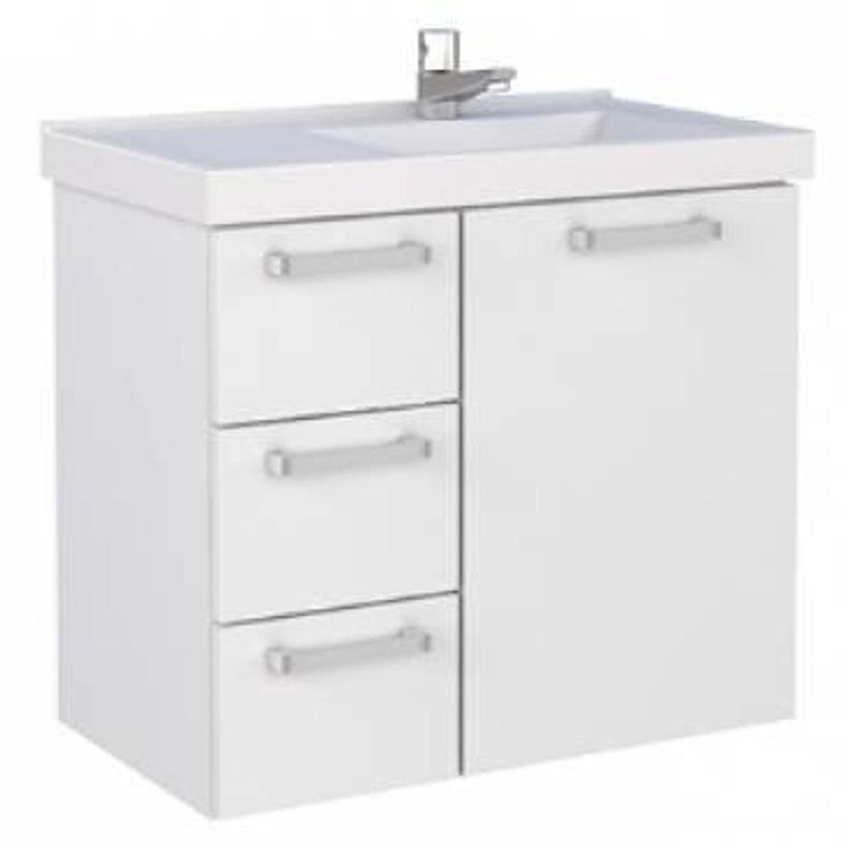 Gabinete para Banheiro com Cuba Ameixa 55cm Branco Cozimax, marca Cozimax - Foto Principal