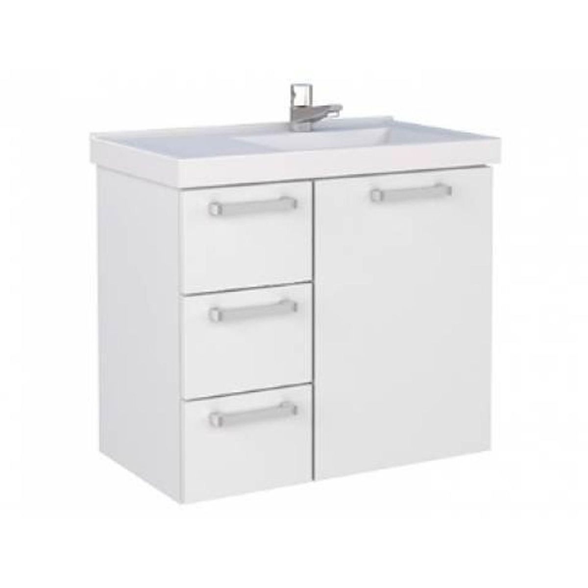 Gabinete para Banheiro com Cuba Ameixa 55cm Branco Cozimax, marca Cozimax - Foto Principal