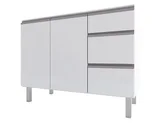 Gabinete Aco Para Pia 120 Gaia Flat Branco Montado Cozimax