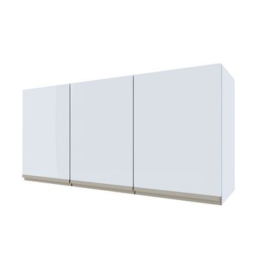 Armario Aereo Aco Para Gabinete 120 Gaia Flat Branco Montado Cozimax