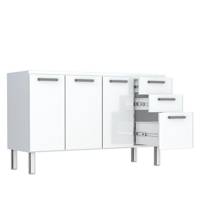 Gabinete Ao para Pia Eros Flat Montado 150cm Branco Cozimax