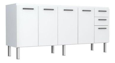 Gabinete Ao para Pia Eros Flat 180cm Branco Cozimax