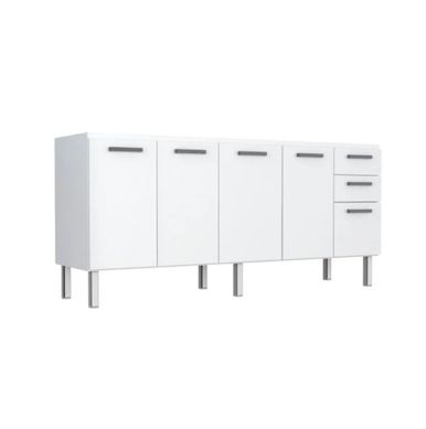 Gabinete Aco Para Pia 200 Eros Flat Branco Montado Cozimax