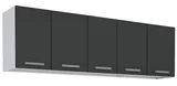Armário Aéreo Aço para Gabinete 200 Eros Flat Preto Semi Brilho Montado Cozimax