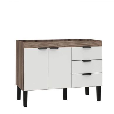 Gabinete Madeira Flamingo 1141Mm Tamarindo/Branco Montado (Pia 120) Cozimax