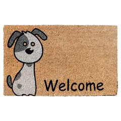 Capacho Fibra de Coco Welcome Dog 45x75