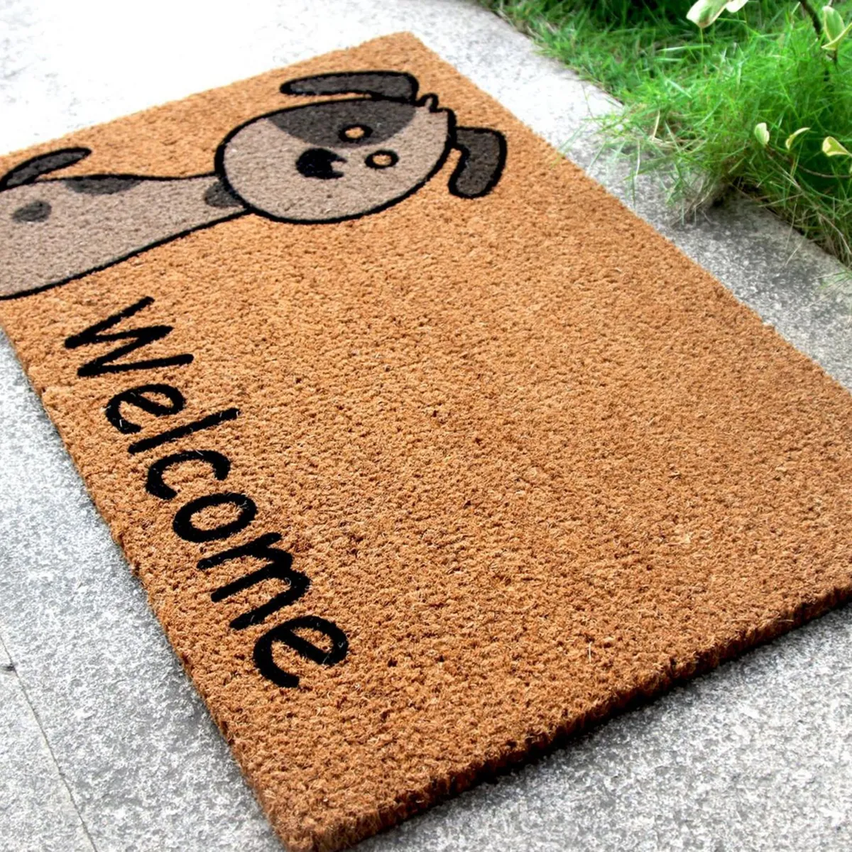 Capacho Fibra de Coco Welcome Dog 45x75, marca Just Home Collection - Foto 2