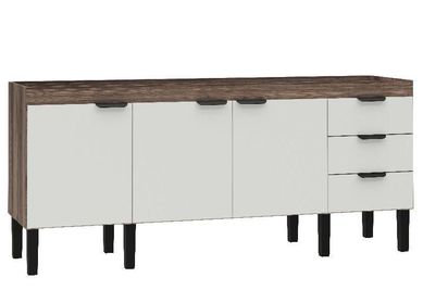 Gabinete Madeira  Flamingo 1741Mm Tamarindo/Branco Montado (Pia 180) Cozimax