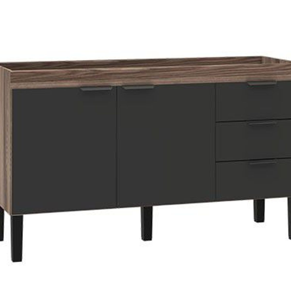Gabinete Madeira  Flamingo 1741Mm Tamarindo/Preto Montado (Pia 180) Cozimax, marca Cozimax - Foto Principal