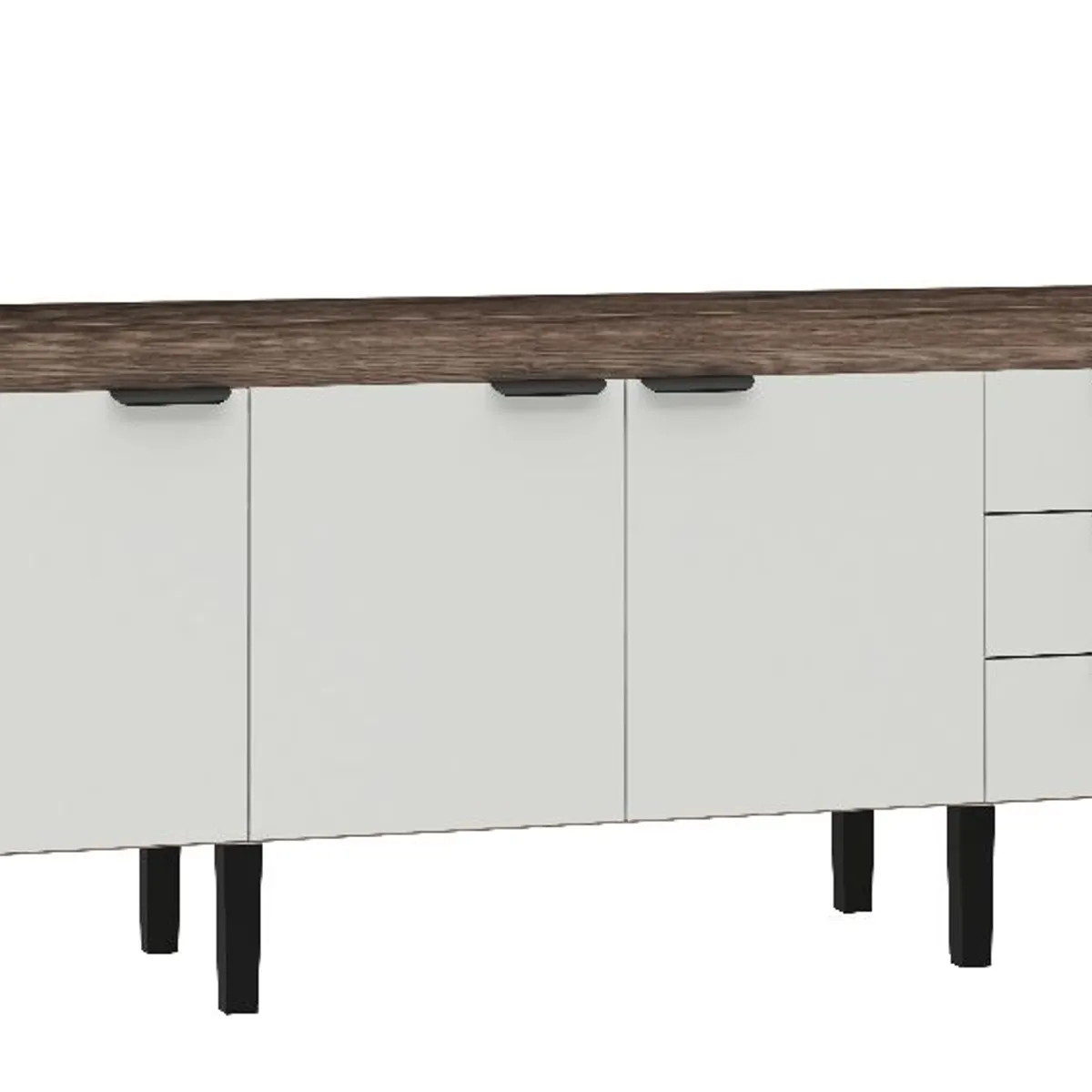 Gabinete para Cozinha em Mdf Flamingo 86x194cm Branco e Tamarindo Cozimax, marca Cozimax - Foto Principal