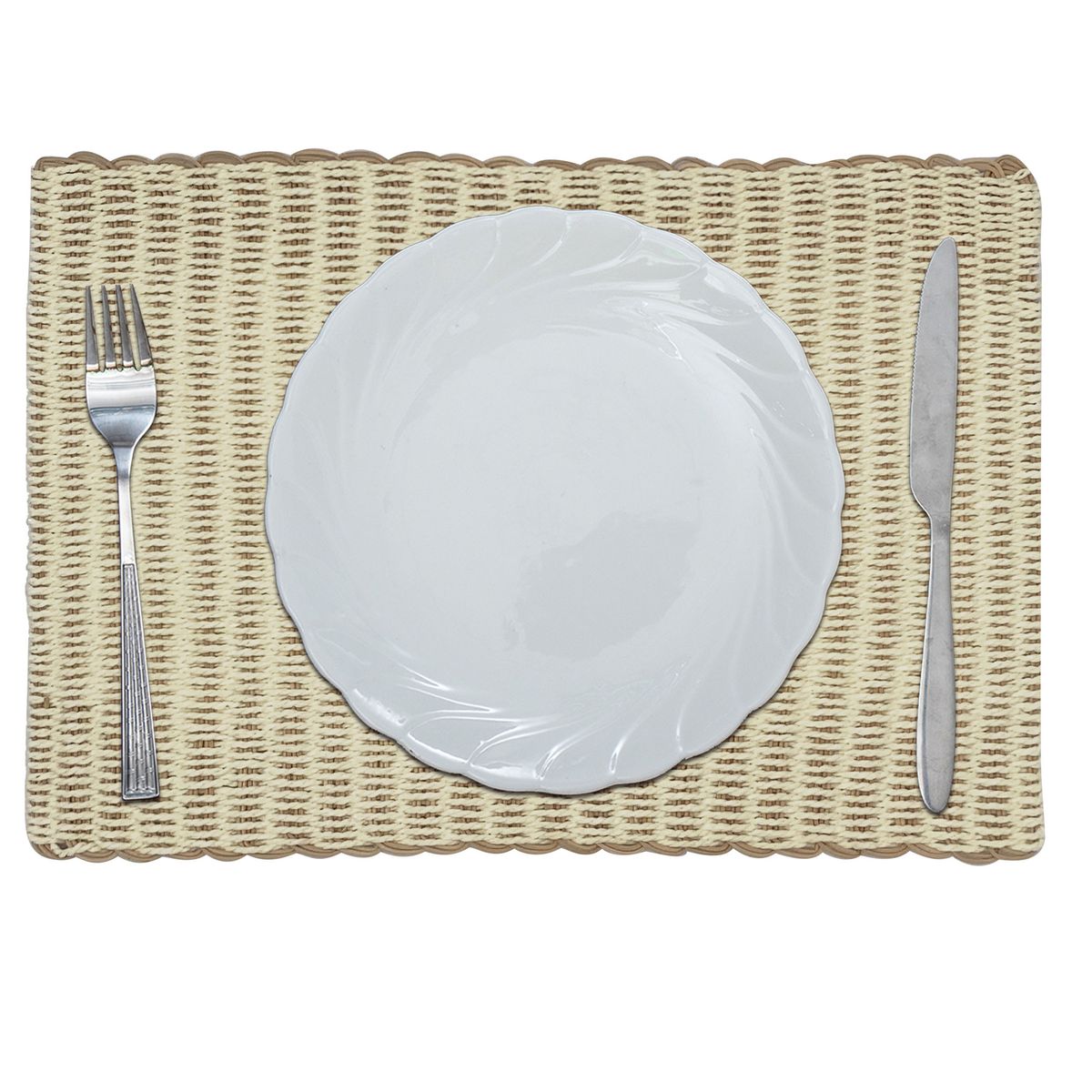 Jogo Americano Vime Tecido Bege Just Home Collection, marca Just Home Collection - Foto 2
