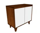 Gabinete para Banheiro Anny 80cm Ipê/branco Mazzu