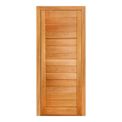 Porta Montada de Giro Madeira Macica Tauari Natural Direita 213x97,5x14cm AD 01