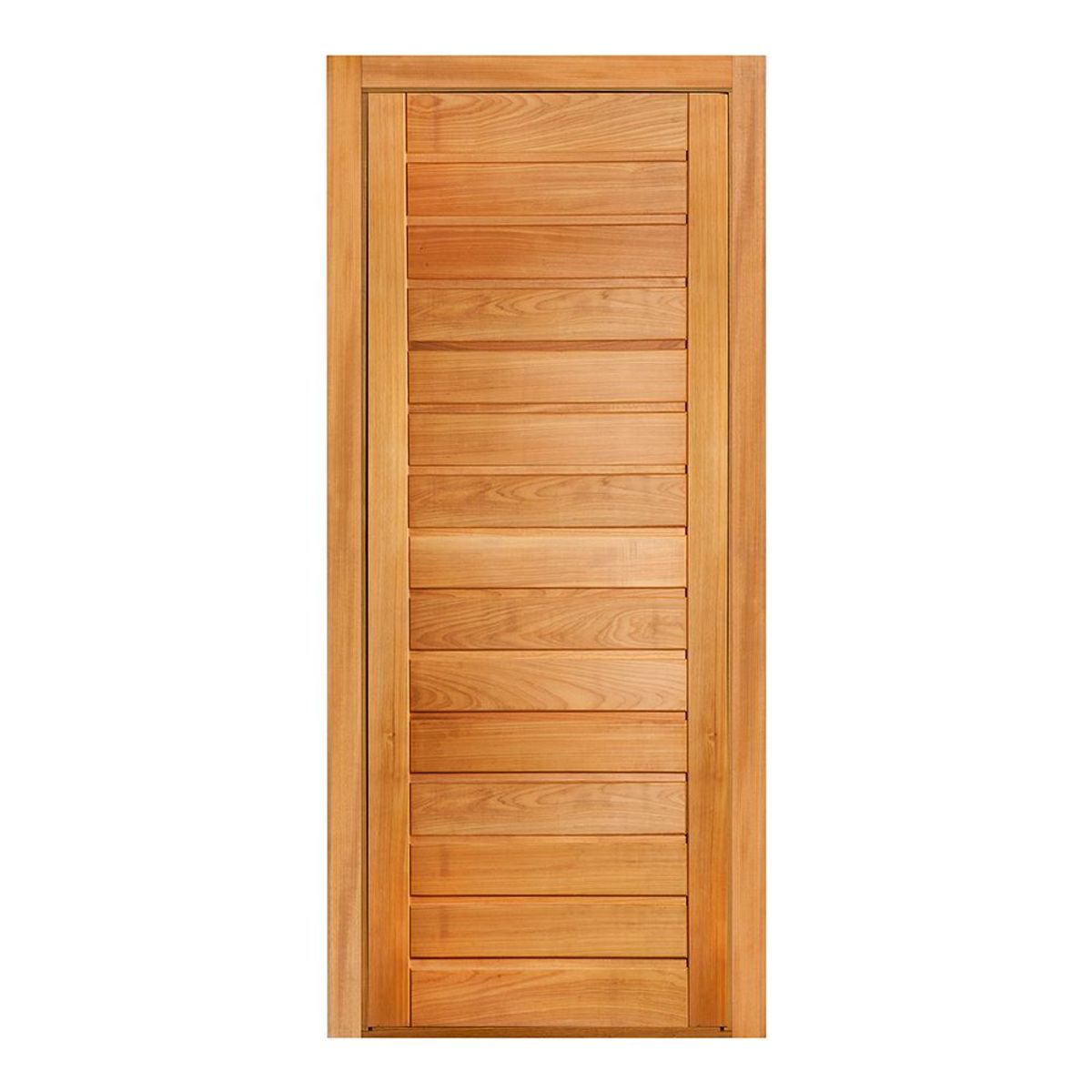 Porta Montada de Giro Madeira Macica Tauari Natural Esquerda 210x97,5x14cm AD 01, marca Mapaf - Foto Principal