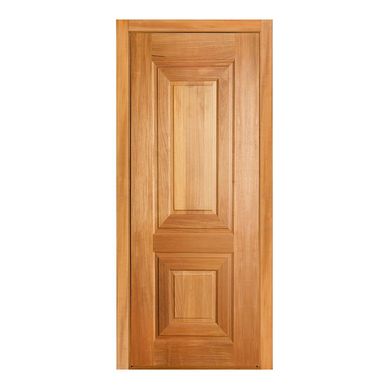 Porta Montada de Giro Madeira Macica Tauari Natural Esquerda 210x97,5x14cm Basalto