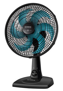 Ventilador de Mesa 30cm com 6 Pas Preto e Azul 220V