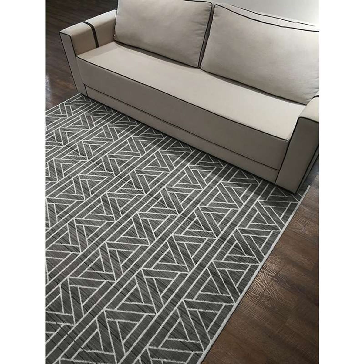 Tapete Veludo Carter GEO 02 133x190 mm Cinza, marca Edantex - Foto Principal