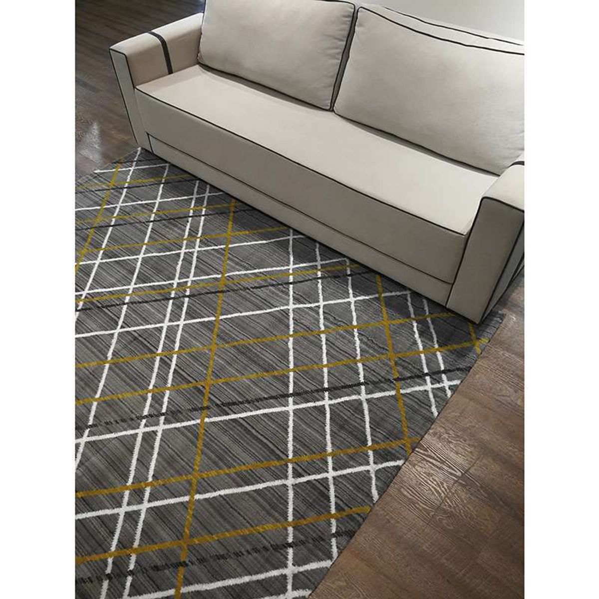 Tapete Veludo Carter GEO 05 133x190 mm Cinza, marca Edantex - Foto Principal