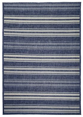 Tapete Clyde 05 140x1200cm Bege e Azul