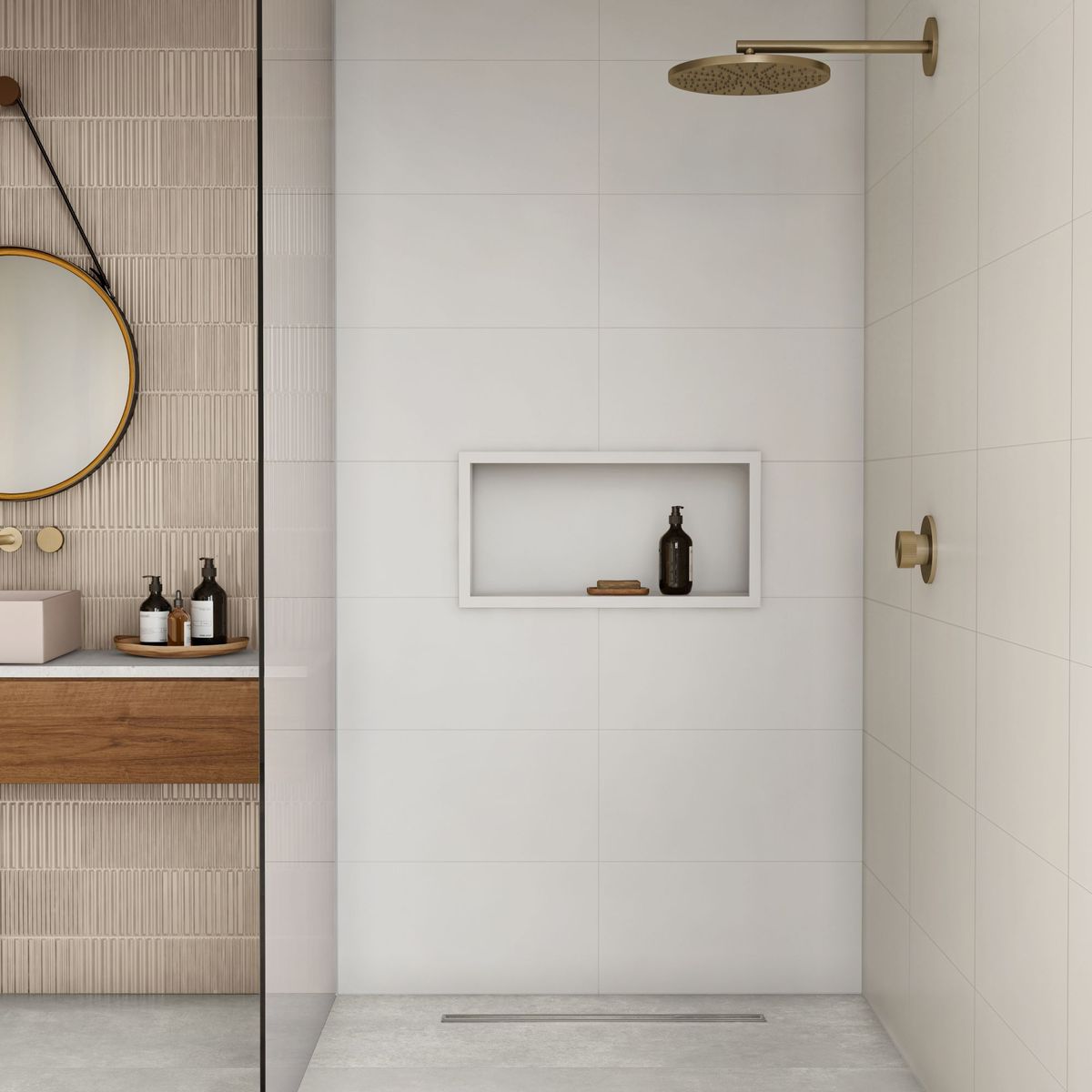 Porcelanato Acetinado Esmaltado Cinza 60x120cm Portobello Retificado Caixa 1,43m² Nord Ris, marca Portobello - Foto Principal