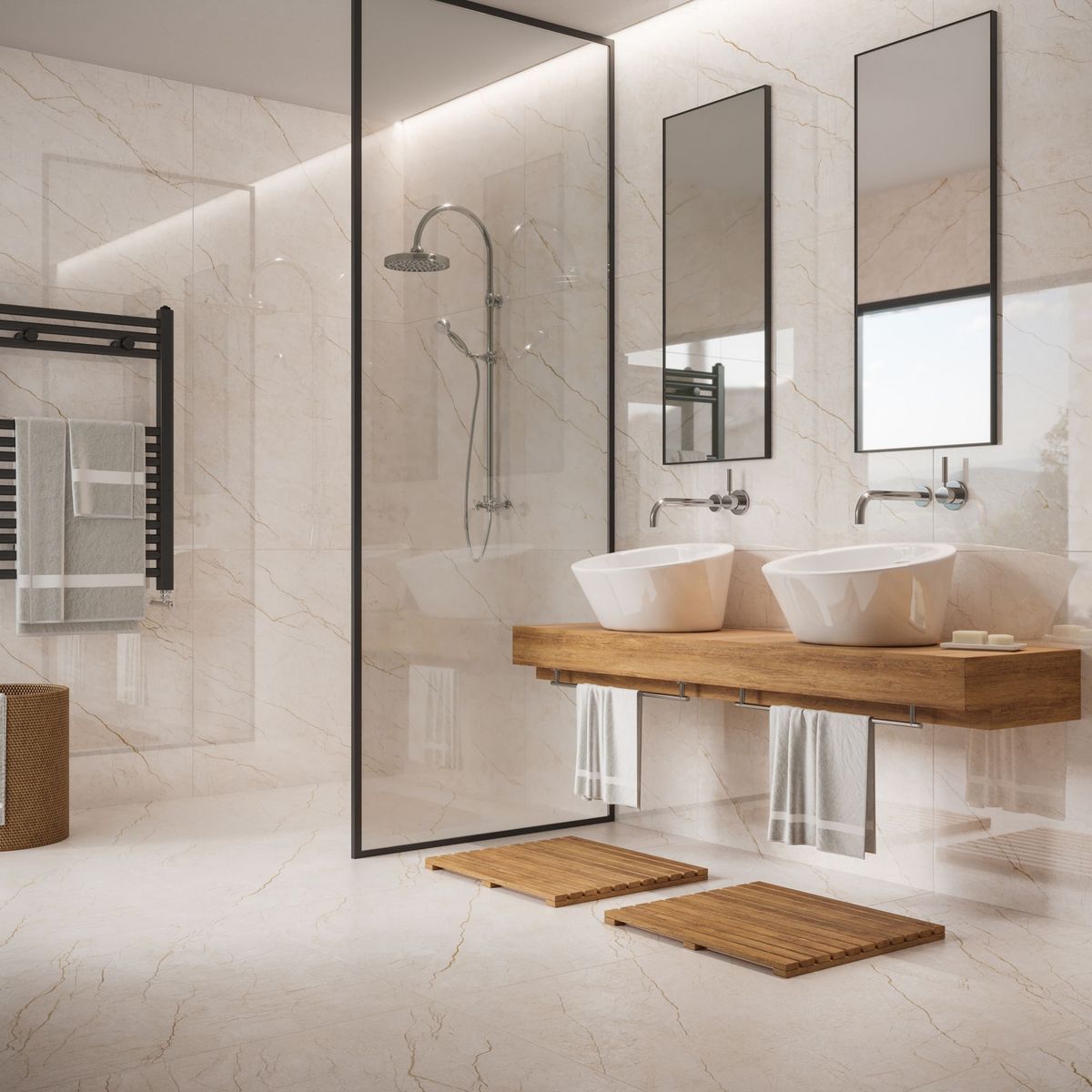 Piso Porcelanato Acetinado Retificado Bege Interno 90x90cm Golden Beige Satin Biancogres Caixa 2,4m², marca Biancogres - Foto Principal