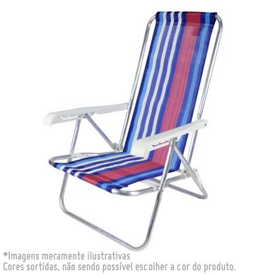 Cadeira de Praia 4 Posies Alumnio Bel Sortida
