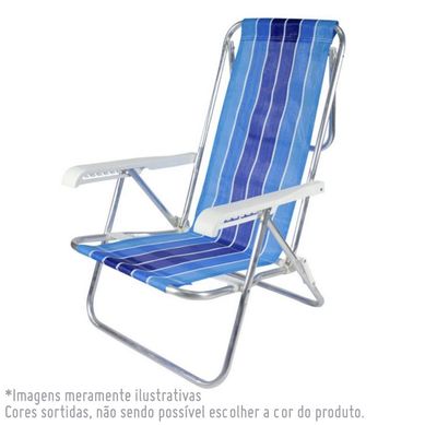 Cadeira de Praia 8 Posies Alumnio Bel Sortida