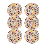 Kit com 6 Pratos Melamina Magnólia Just Home Collection