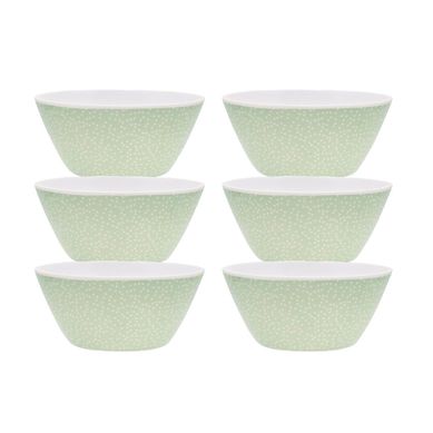 Kit com 6 Bowls Melamina Magnlia Just Home Collection