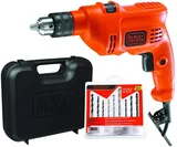 Kit Furadeira de Impacto 3 8" (10Mm) 560W 127V com 9 Brocas em Maleta Nacional Black+Decker