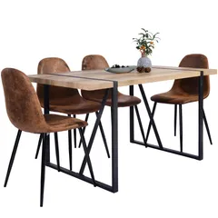 Conjunto Sala De Jantar Mesa Com 4 Cadeiras Vexa Just Home Collection