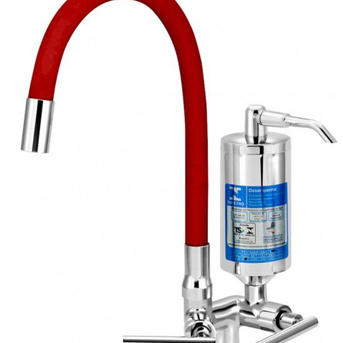 Filtro com Torneira Mesa Flexível Vermelha 1/4 Volta C61, marca Sensi Dacqua - Foto Principal