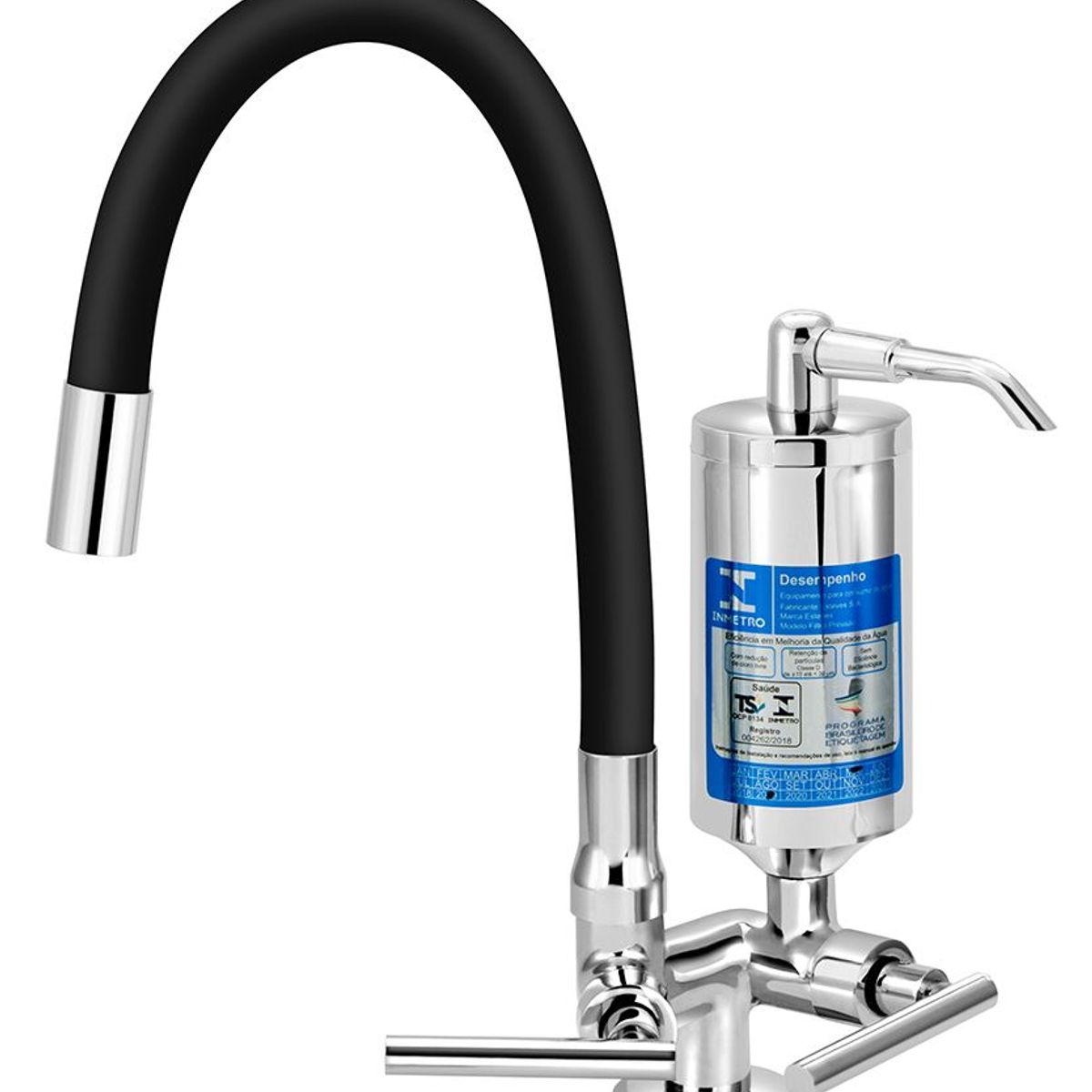 Filtro com Torneira Mesa Flexível Preta C61, marca Sensi Dacqua - Foto Principal