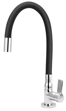 Torneira Cozinha Mesa Bica Flexvel Preta C62