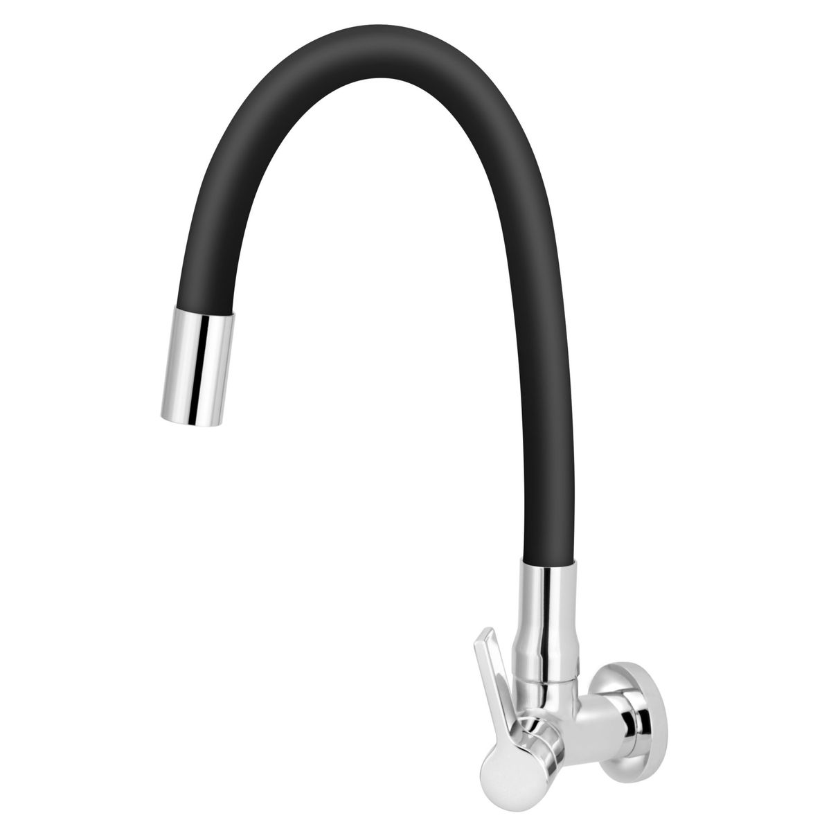 Torneira Cozinha Parede Bica Flexível Preta C62, marca Sensi Dacqua - Foto Principal