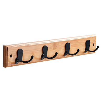 Cabideiro em Bambu com 4 Ganchos Just Home Collection